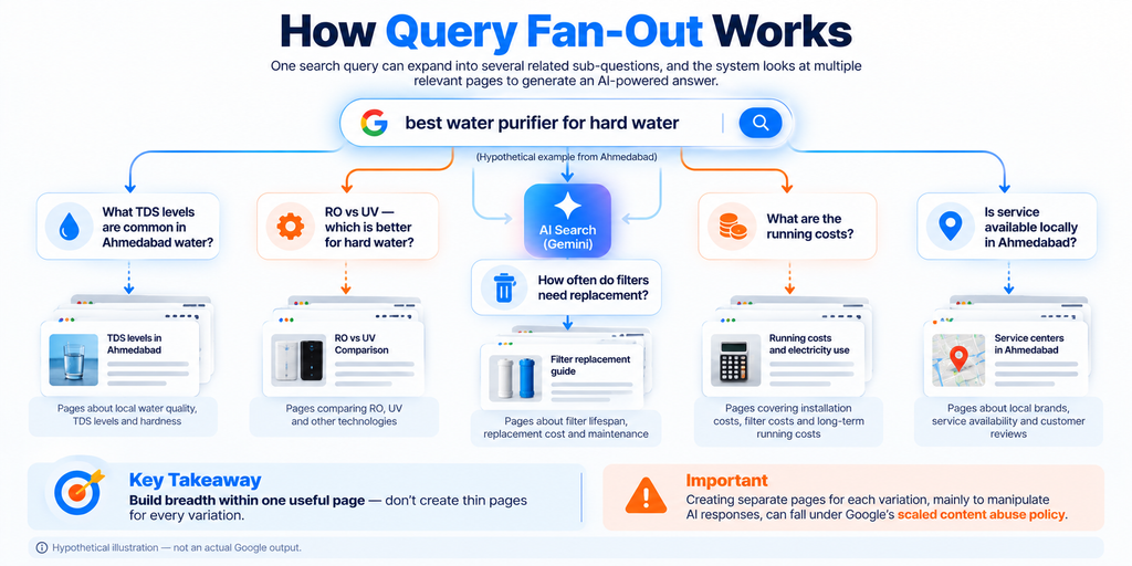 Query fan-out diagram for AI search
